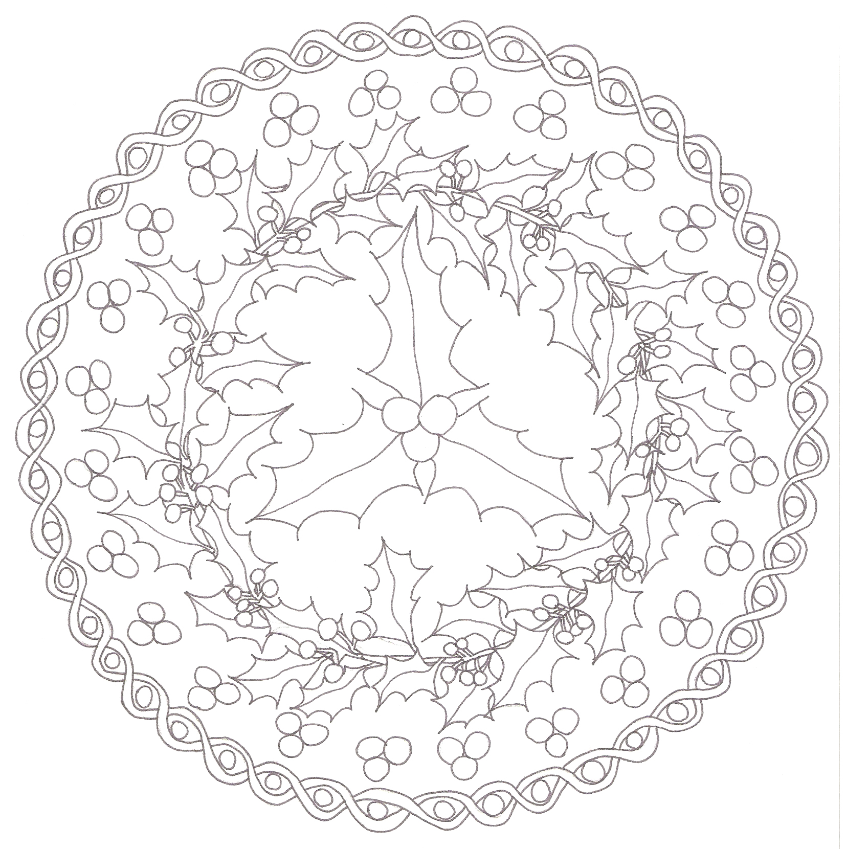 Mandala kerstkaart Hulst