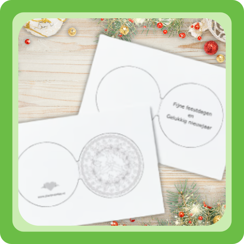 Gratis mandala kerstkaarten